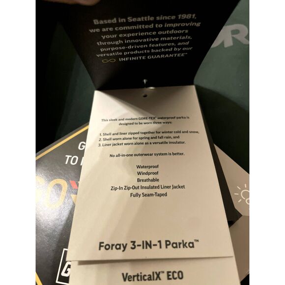 Outdoor Research Men's Foray GORE-TEX® 3-in-1 Parka in Grove (Size S) - Picture 3 of 4